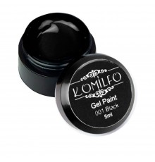 Гель-фарба KOMILFO Wipe Gel Paint for French 5 мл (001 Black)