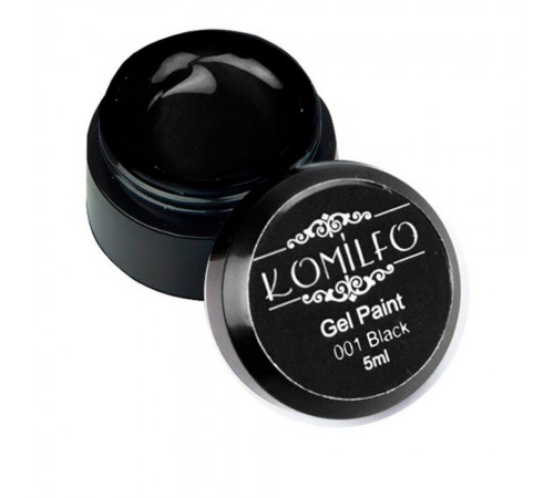 Гель-фарба KOMILFO Wipe Gel Paint for French 5 мл (001 Black) Гель-фарба KOMILFO Wipe Gel Paint for French 5 мл (001 Black)