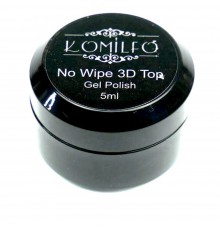Топ KOMILFO 3D No Wipe для об'ємних дизайнів 5 мл