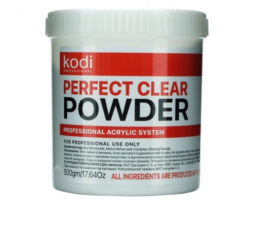 Пудра акрилова KODI Perfect Clear 500 г Пудра акрилова KODI Perfect Clear 500 г