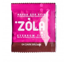 Фарба для брів  + окислювач с колагеном Zola Eyebrow Tint With Collagen 5 мл (04 Dark Brown)