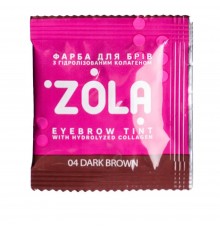 Фарба для брів  + окислювач с колагеном Zola Eyebrow Tint With Collagen 5 мл (04 Dark Brown)