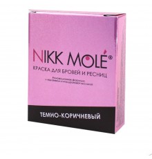 Фарба для брів та вій+окислювач Nikkmole 25 шт 5 мл (Dark Brown)