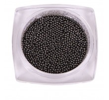 Бульйонки металеві KOMILFO 1 мм 6 г (Black nickel)