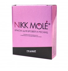 Фарба для брів та вій+окислювач Nikkmole 25 шт 5 мл (Graphite)