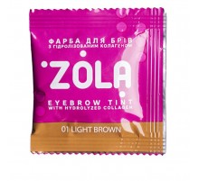 Фарба для брів + окислювач с колагеном Zola Eyebrow Tint With Collagen 5 мл (01 Light brown)