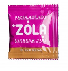Фарба для брів + окислювач с колагеном Zola Eyebrow Tint With Collagen 5 мл (01 Light brown)