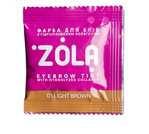 Фарба для брів + окислювач с колагеном Zola Eyebrow Tint With Collagen 5 мл (01 Light brown) Фарба для брів + окислювач с колагеном Zola Eyebrow Tint With Collagen 5 мл (01 Light brown)