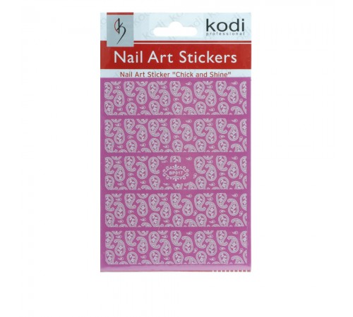 Наклейки для нігтів KODI Nail Art Stickers White 017BP Наклейки для нігтів KODI Nail Art Stickers White 017BP