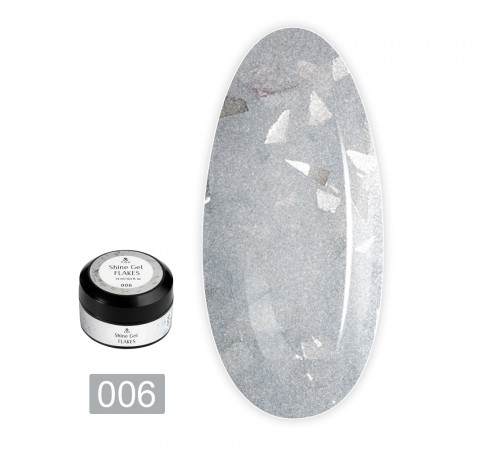 Гель Shine Gel для укріплення натуральних нігтів 15 мл (Flakes 006) Гель Shine Gel для укріплення натуральних нігтів 15 мл (Flakes 006)