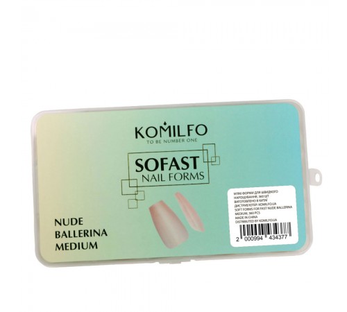 Форми KOMILFO SoFast мякі для швидкого нарощування нігтів 360 шт (Nude Ballerina Medium) Форми KOMILFO SoFast мякі для швидкого нарощування нігтів 360 шт (Nude Ballerina Medium)
