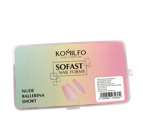 Форми KOMILFO SoFast мякі для швидкого нарощування нігтів 360 шт (Nude Ballerina Shot) Форми KOMILFO SoFast мякі для швидкого нарощування нігтів 360 шт (Nude Ballerina Shot)