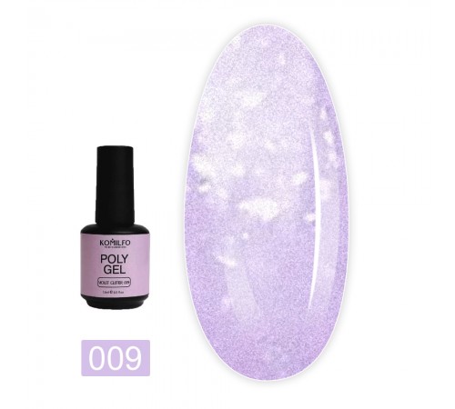Гель KOMILFO PolyGel 15 г (009 Violet Glitter) Гель KOMILFO PolyGel 15 г (009 Violet Glitter)