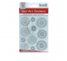 Наклейки для нігтів KODI Nail Art Stickers Silver 001YL
