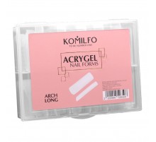 Форми верхні для нарощування нігтів KOMILFO Acry Gel 130 шт (Arch (арочні))