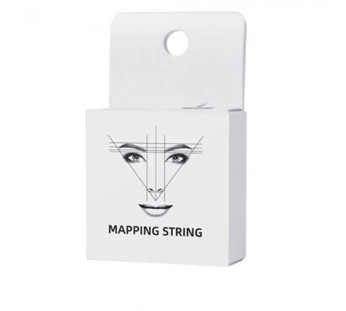 Нитка пофарбована для розмітки брів Mapping String 30 метрів (Біла) Нитка пофарбована для розмітки брів Mapping String 30 метрів (Біла)