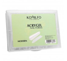 Форми верхні для нарощування нігтів KOMILFO Acry Gel 120 шт (Modern)
