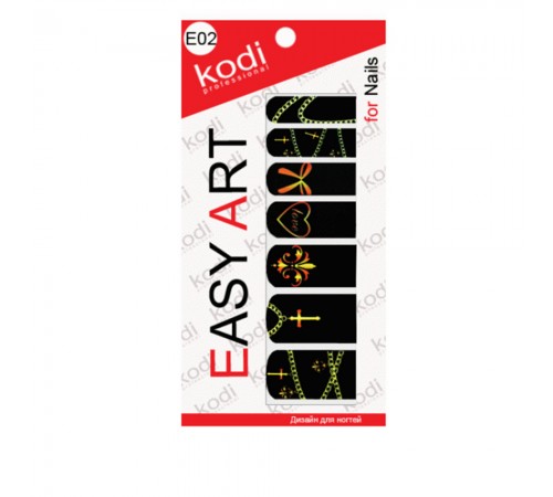 Наклейки для нігтів KODI Easy Art 02E Наклейки для нігтів KODI Easy Art 02E