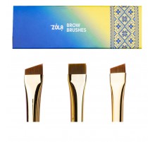 Набір пензлів для фарбування брів Zola Brow Brushes Ukraainian Edition