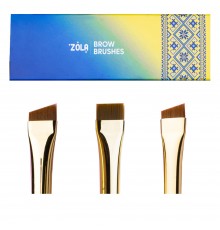 Набір пензлів для фарбування брів Zola Brow Brushes Ukraainian Edition