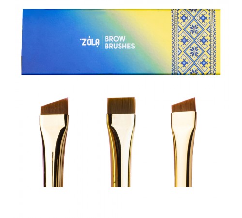 Набір пензлів для фарбування брів Zola Brow Brushes Ukraainian Edition Набір пензлів для фарбування брів Zola Brow Brushes Ukraainian Edition
