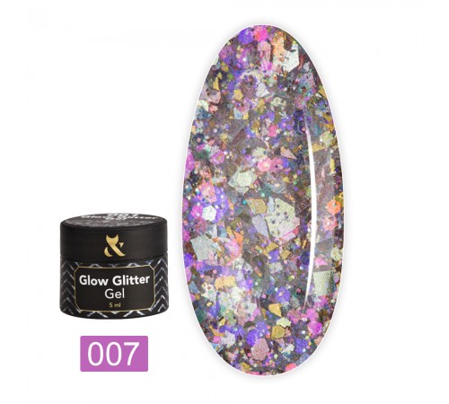 Гель FOX Glow Glitter Gel 5 мл (007) Гель FOX Glow Glitter Gel 5 мл (007)