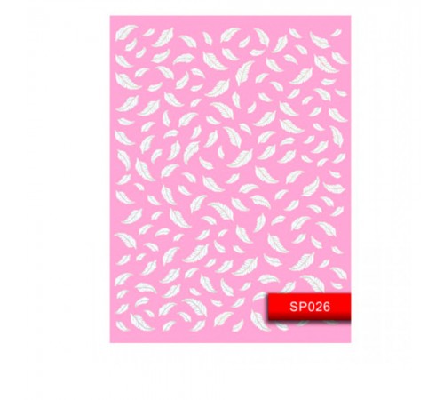 Наклейки для нігтів KODI Nail Art Stickers White 026SP Наклейки для нігтів KODI Nail Art Stickers White 026SP