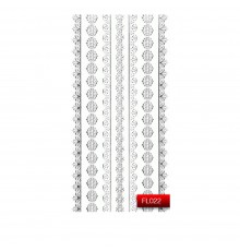 Наклейки для нігтів KODI Nail Art Stickers Silver 022FL