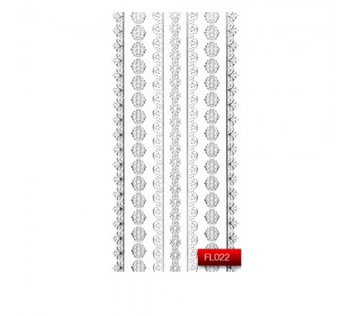 Наклейки для нігтів KODI Nail Art Stickers Silver 022FL Наклейки для нігтів KODI Nail Art Stickers Silver 022FL