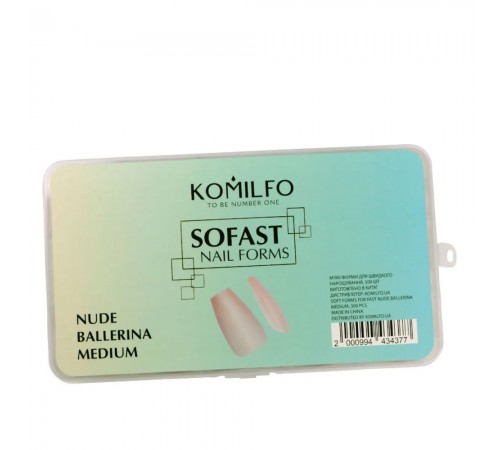 Форми KOMILFO SoFast мякі для швидкого нарощування нігтів 300 шт (Nude Ballerina Medium) Форми KOMILFO SoFast мякі для швидкого нарощування нігтів 300 шт (Nude Ballerina Medium)