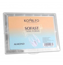 Форми KOMILFO SoFast мякі для швидкого нарощування нігтів 240 шт (Almond (миндаль))
