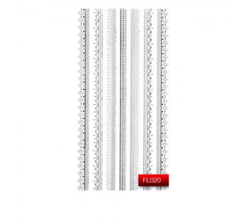 Наклейки для нігтів KODI Nail Art Stickers Silver 020FL Наклейки для нігтів KODI Nail Art Stickers Silver 020FL