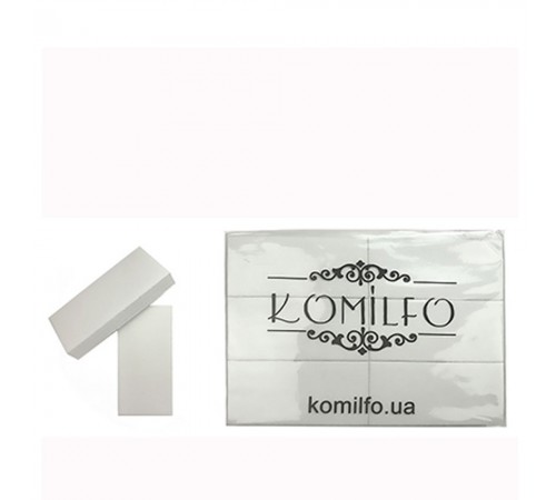 Баф для нігтів KOMILFO Large 120/120 (76х34х13 мм) 24 шт Баф для нігтів KOMILFO Large 120/120 (76х34х13 мм) 24 шт