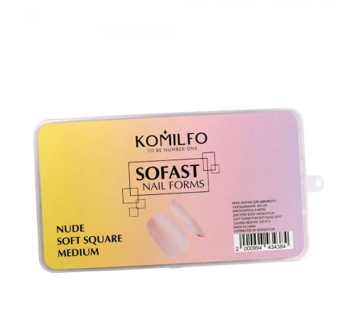 Форми KOMILFO SoFast мякі для швидкого нарощування нігтів 300 шт (Nude Soft Square) Форми KOMILFO SoFast мякі для швидкого нарощування нігтів 300 шт (Nude Soft Square)
