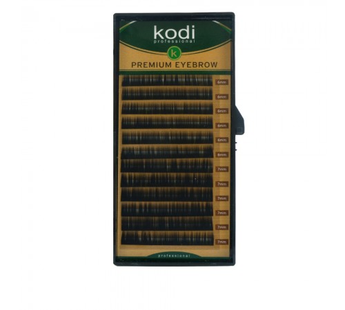 Брови KODI Straight Curl Чорні 12 рядів (0,12 6-7 мм) Брови KODI Straight Curl Чорні 12 рядів (0,12 6-7 мм)