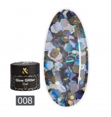 Гель FOX Glow Glitter Gel 5 мл (008)