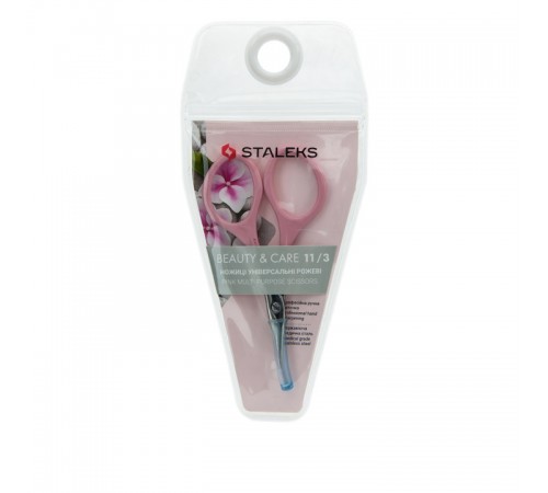 Ножиці універсальні STALEKS BEAUTY & CARE 11 TYPE 3 21 мм SBC-11/3 універсальні рожеві Ножиці універсальні STALEKS BEAUTY & CARE 11 TYPE 3 21 мм SBC-11/3 універсальні рожеві