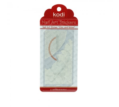 Наклейки для нігтів KODI Nail Art Stickers White 055LC Наклейки для нігтів KODI Nail Art Stickers White 055LC