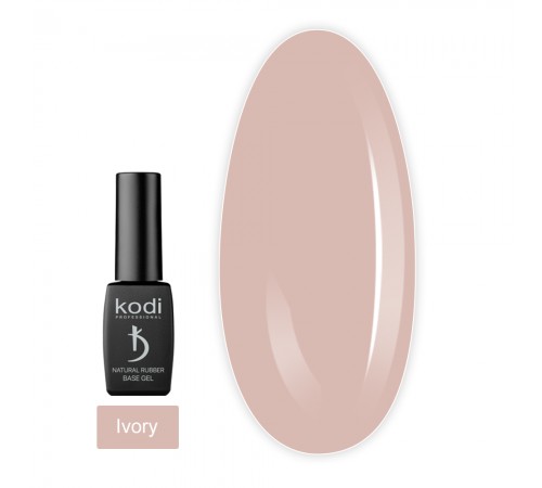 База для гель-лаку, що камуфлює KODI Natural Rubber Base Gel Ivory 12 мл База для гель-лаку, що камуфлює KODI Natural Rubber Base Gel Ivory 12 мл