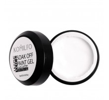 Гель-фарба KOMILFO Soak off 5 мл (002 White)