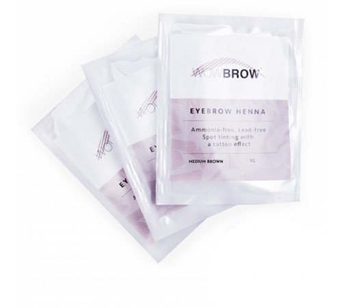 Набір хна Vivienne Wowbrow для брів (3 сашети 1 гр) (Medium Brown) Набір хна Vivienne Wowbrow для брів (3 сашети 1 гр) (Medium Brown)