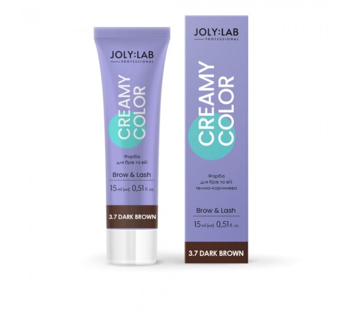 Фарба для брів та вій Joly:Lab Creamy Color 15 мл (Темно-коричневий) Фарба для брів та вій Joly:Lab Creamy Color 15 мл (Темно-коричневий)