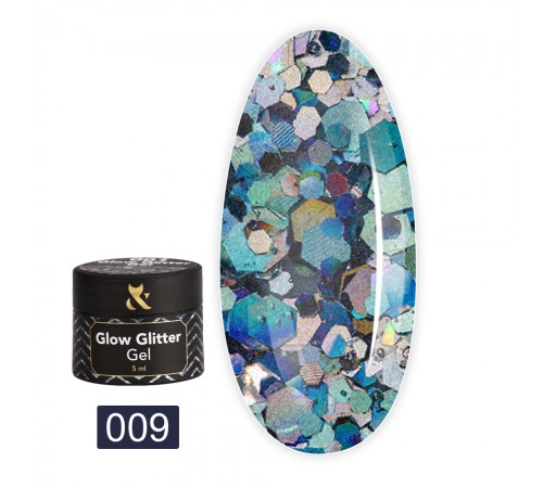 Гель FOX Glow Glitter Gel 5 мл (009) Гель FOX Glow Glitter Gel 5 мл (009)
