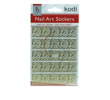 Наклейки для нігтів KODI Nail Art Stickers Gold 008BP
