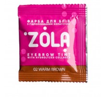 Фарба для брів + окислювач с колагеном Zola Eyebrow Tint With Collagen 5 мл (02 Warm brown)
