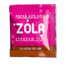 Фарба для брів + окислювач с колагеном Zola Eyebrow Tint With Collagen 5 мл (02 Warm brown)
