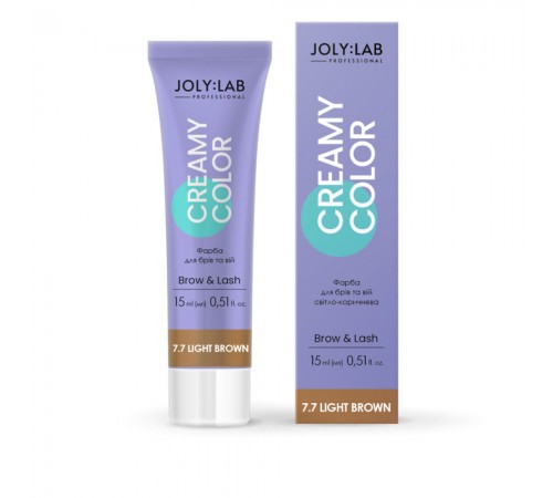Фарба для брів та вій Joly:Lab Creamy Color 15 мл (Світло-коричнева) Фарба для брів та вій Joly:Lab Creamy Color 15 мл (Світло-коричнева)