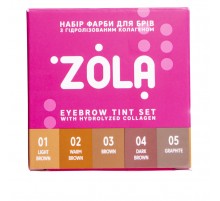 Набір фарб для брів с колагеном Zola Eyebrow Tint With Collagen 5*5 мл