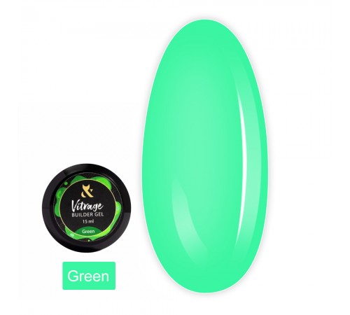 Гель FOX Vitrage Builder Gel будівельний вітражний 15 мл (Green) Гель FOX Vitrage Builder Gel будівельний вітражний 15 мл (Green)