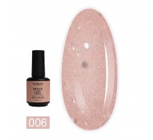 Гель KOMILFO PolyGel 15 г (006 Beige Glitter)